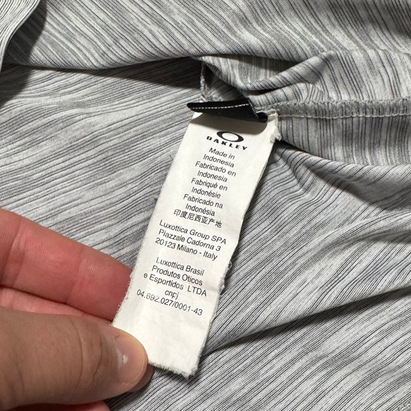 Oakley Center Logo Heather Gray Athletic Regular Fit Polo Shirt Men's Large‎ - Picture 6 of 8
